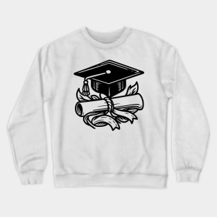 Classic Mortarboard and Diploma Crewneck Sweatshirt